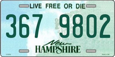 NH license plate 3679802