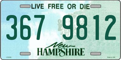 NH license plate 3679812