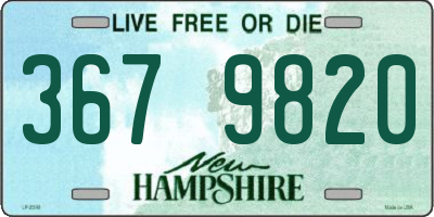 NH license plate 3679820