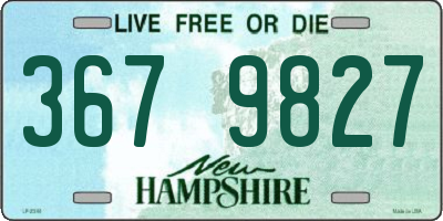 NH license plate 3679827