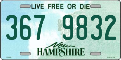 NH license plate 3679832