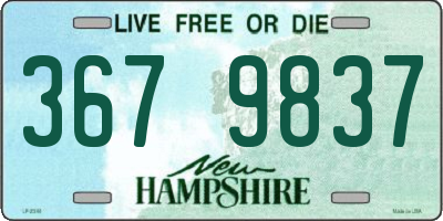 NH license plate 3679837