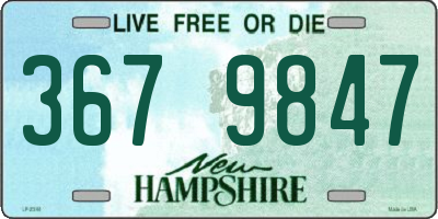 NH license plate 3679847
