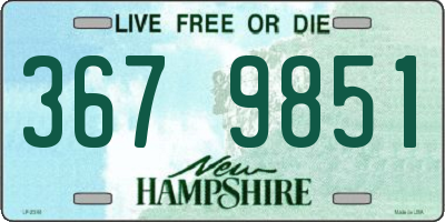 NH license plate 3679851