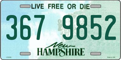 NH license plate 3679852
