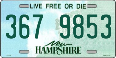 NH license plate 3679853