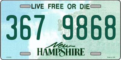 NH license plate 3679868