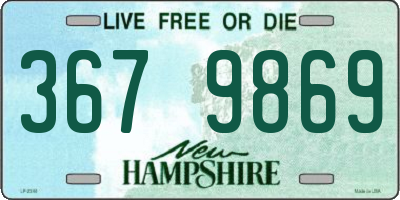 NH license plate 3679869
