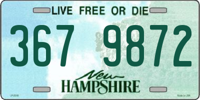NH license plate 3679872