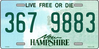 NH license plate 3679883