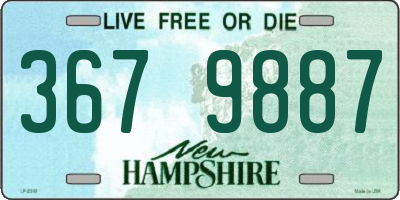 NH license plate 3679887