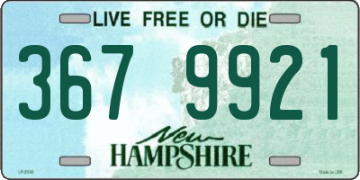 NH license plate 3679921