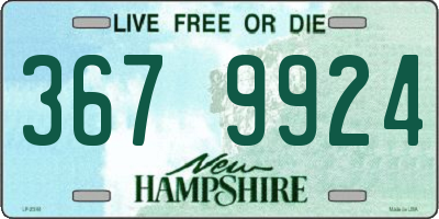 NH license plate 3679924