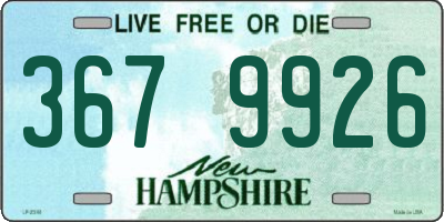 NH license plate 3679926