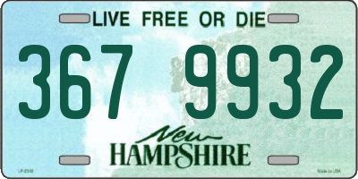 NH license plate 3679932