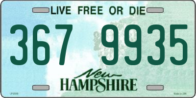 NH license plate 3679935