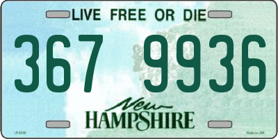 NH license plate 3679936