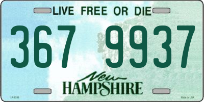 NH license plate 3679937