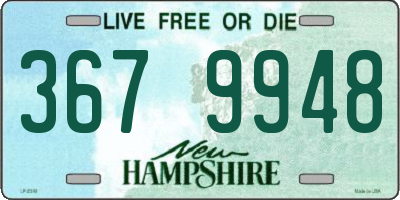 NH license plate 3679948