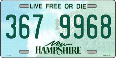 NH license plate 3679968