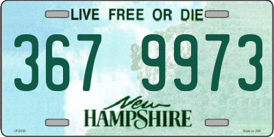 NH license plate 3679973