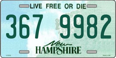 NH license plate 3679982