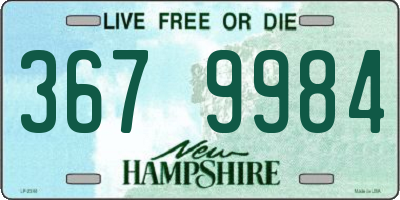 NH license plate 3679984