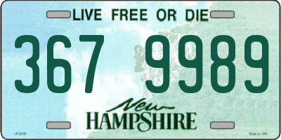 NH license plate 3679989