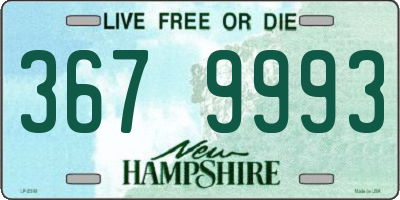 NH license plate 3679993