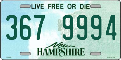 NH license plate 3679994