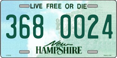 NH license plate 3680024