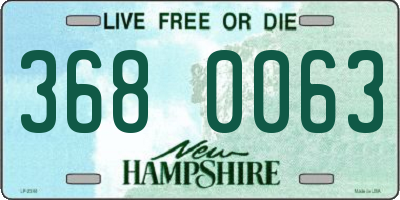 NH license plate 3680063