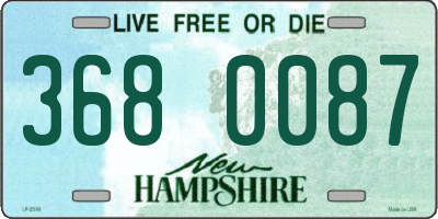 NH license plate 3680087
