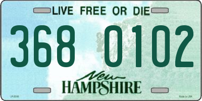 NH license plate 3680102