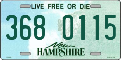 NH license plate 3680115