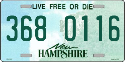 NH license plate 3680116