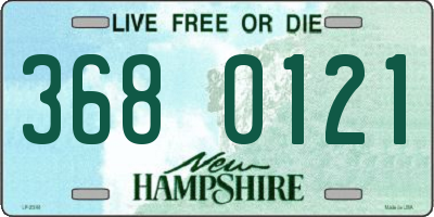 NH license plate 3680121