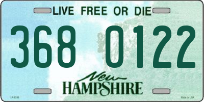NH license plate 3680122
