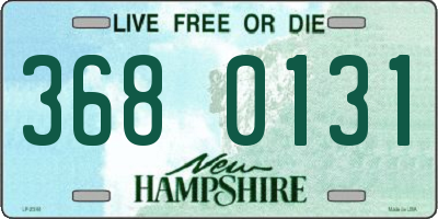 NH license plate 3680131