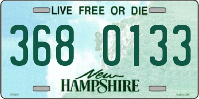 NH license plate 3680133