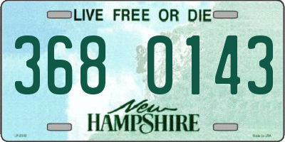 NH license plate 3680143