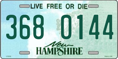 NH license plate 3680144