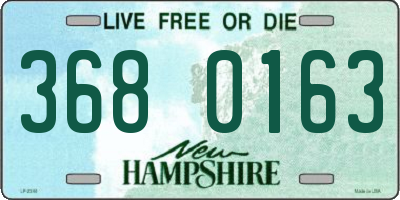 NH license plate 3680163