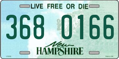 NH license plate 3680166