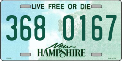 NH license plate 3680167