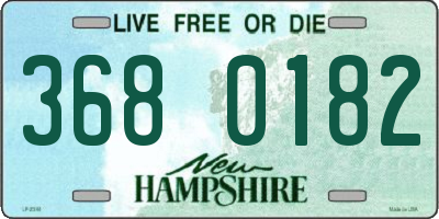 NH license plate 3680182