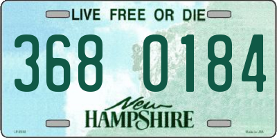 NH license plate 3680184