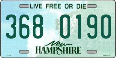 NH license plate 3680190