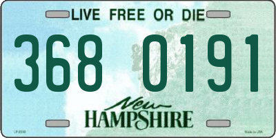 NH license plate 3680191