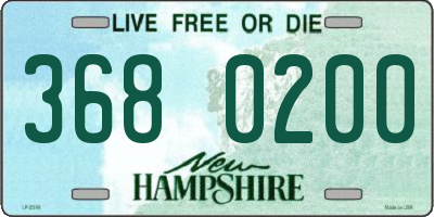 NH license plate 3680200